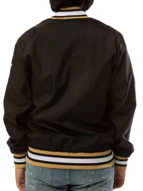 Bomber New Orleans Saints Black Satin Jacket