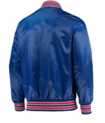 Bomber Starter Philadelphia 76ers Satin Blue Jacket