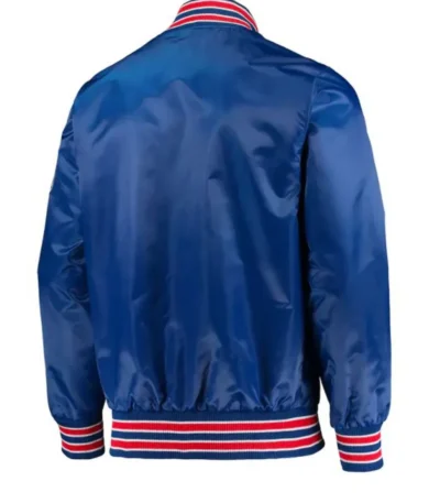Bomber Starter Philadelphia 76ers Satin Blue Jacket