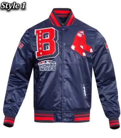 Boston Red Sox Mashup Classic Rib Satin Jacket