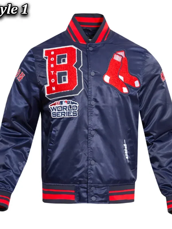 Boston Red Sox Mashup Classic Rib Satin Jacket