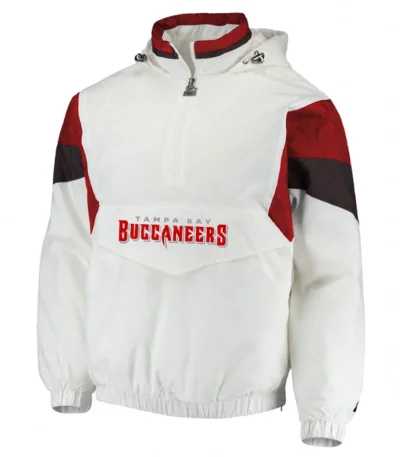 Breakaway Tampa Bay Buccaneers White Half-Zip Jacket