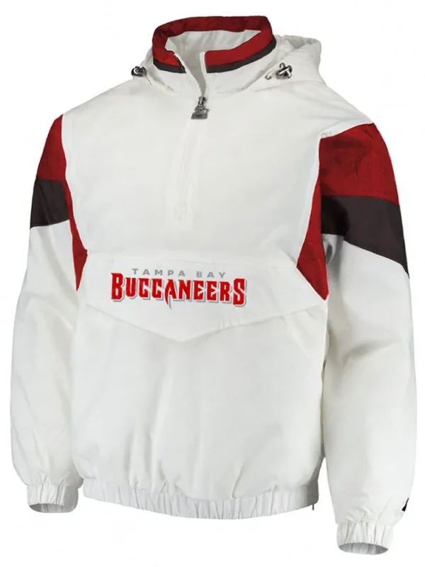 Breakaway Tampa Bay Buccaneers White Half-Zip Jacket