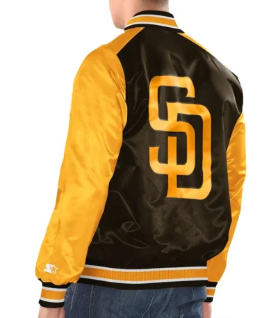 Brown-Gold San Diego Padres Renegade Varsity Satin Jacket