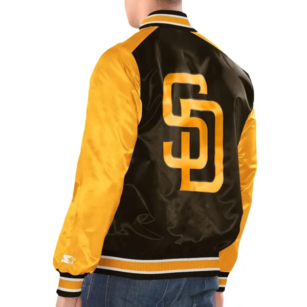 Brown-Gold San Diego Padres Renegade Varsity Satin Jacket