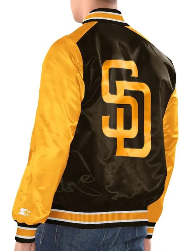 Brown-Gold San Diego Padres Renegade Varsity Satin Jacket