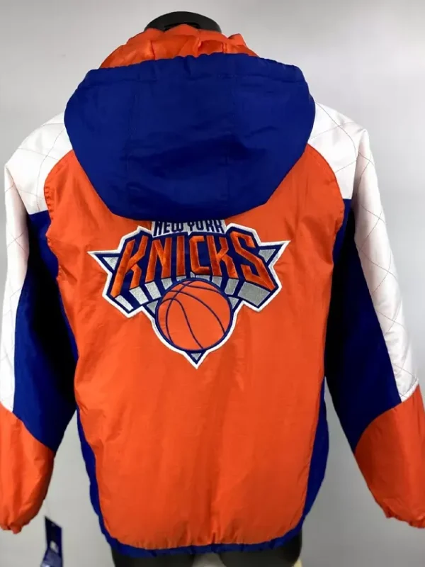 Men Hooded Half Zip Pullover New York Knicks Starter Jacket