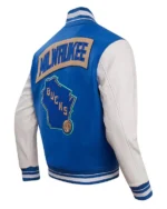Milwaukee Bucks 2024 City Edition Royal Varsity Jacket