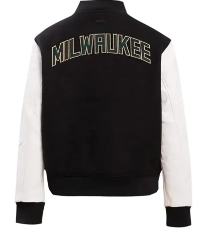 Milwaukee Bucks Classic Varsity Wool And Leather Jacket