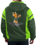 Milwaukee Bucks Force Pullover Green Jacket