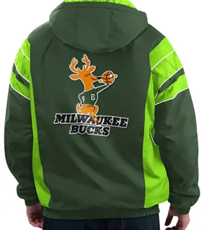 Milwaukee Bucks Force Pullover Green Jacket