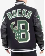 Milwaukee Bucks Mashup Varsity Black Jacket