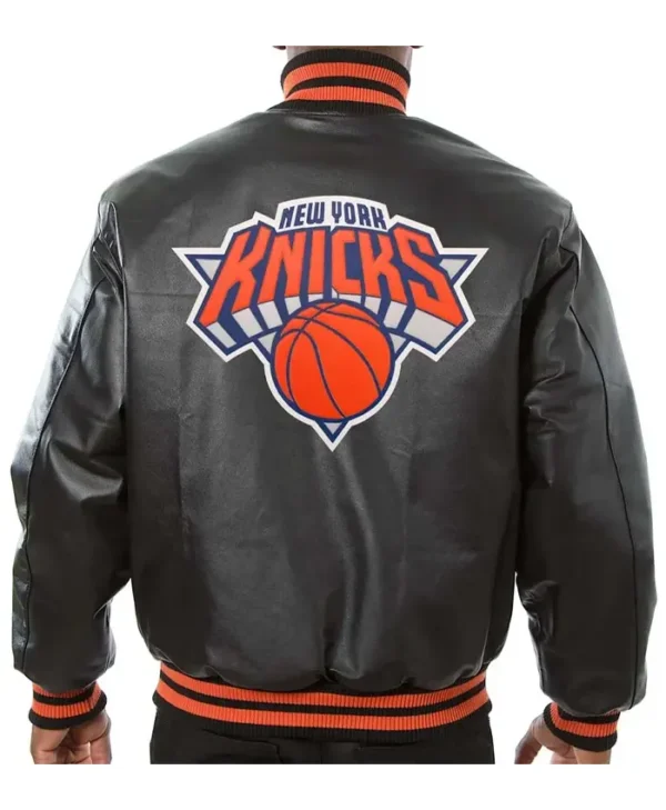 New York Knicks Black Varsity Leather Jacket