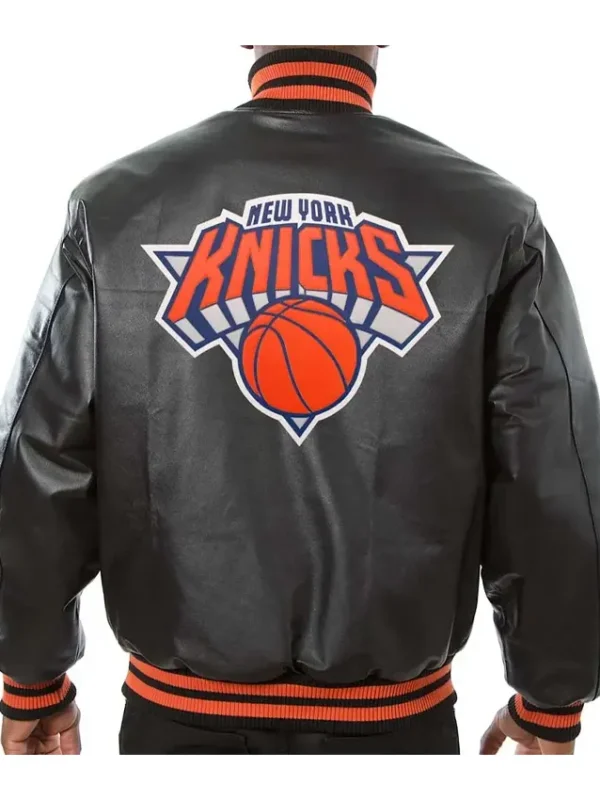 New York Knicks Black Varsity Leather Jacket