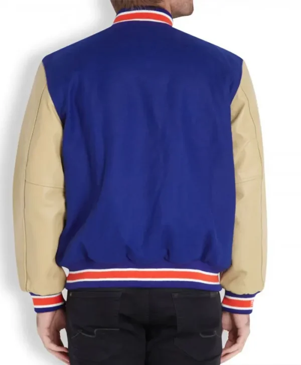New York Knicks Blue Letterman Jacket Men’s