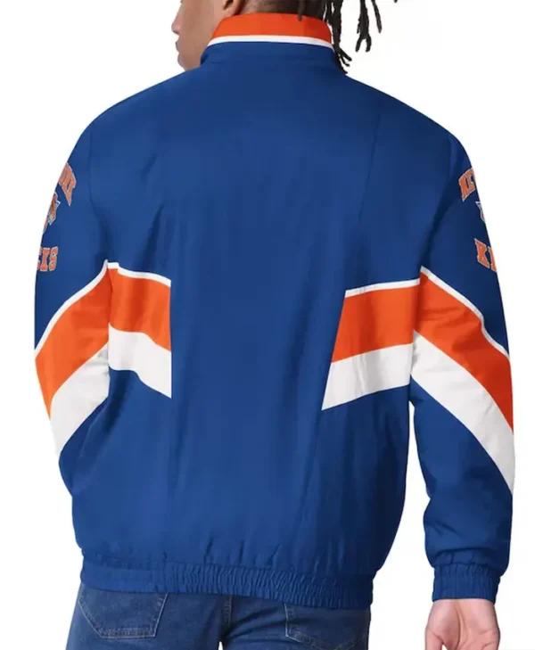 New York Knicks Captain Royal Varsity Satin Jacket