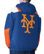 New York Knicks Charger Half-zip Blue And Orange Pullover Jacket