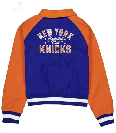 New York Knicks Royal And Orange Throwback Jacket