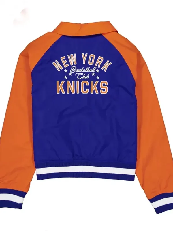 New York Knicks Royal And Orange Throwback Jacket