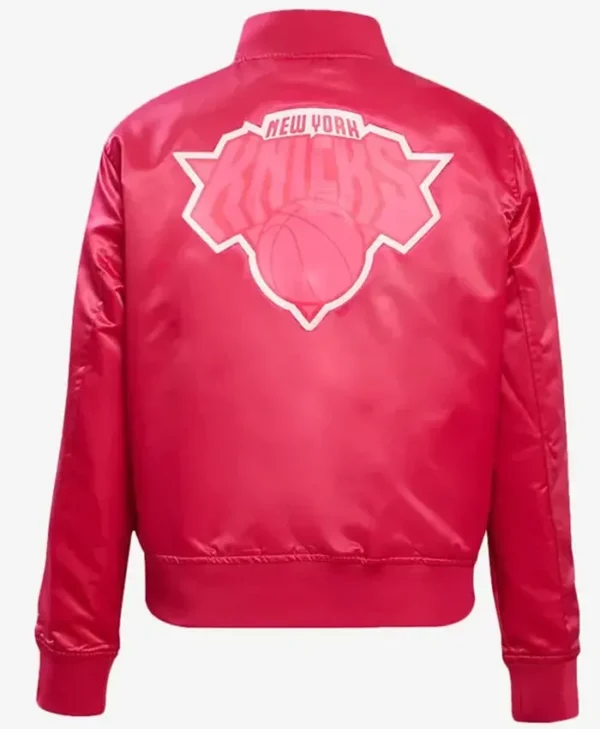New York Knicks Triple Pink Satin Jacket