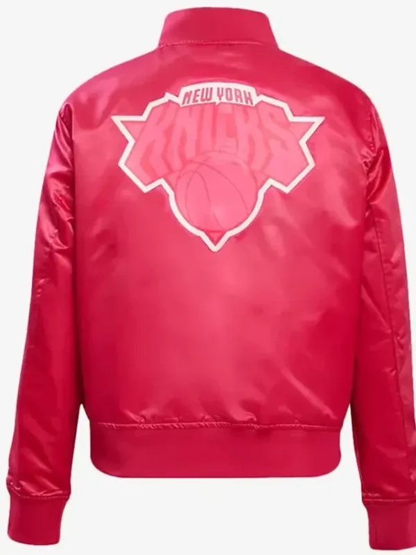 New York Knicks Triple Pink Satin Jacket