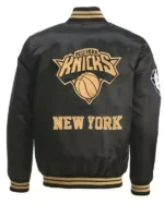 Ny Knicks 75th Anniversary Black And Gold Jacket
