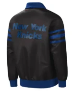 Ny Knicks Captain Black Varsity Satin Jacket