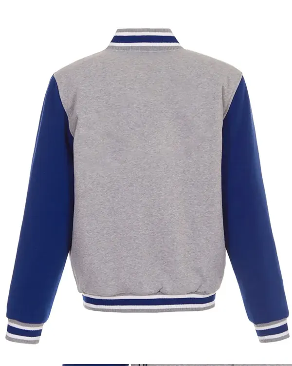 Ny Knicks Gray And Royal Varsity Wool Jacket