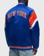 Ny Knicks Heavyweight Royal Satin Jacket