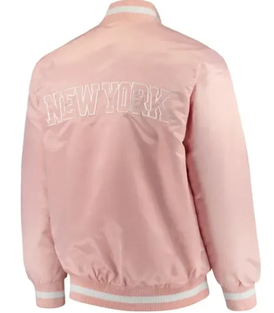 Ny Knicks Pink Satin Jacket