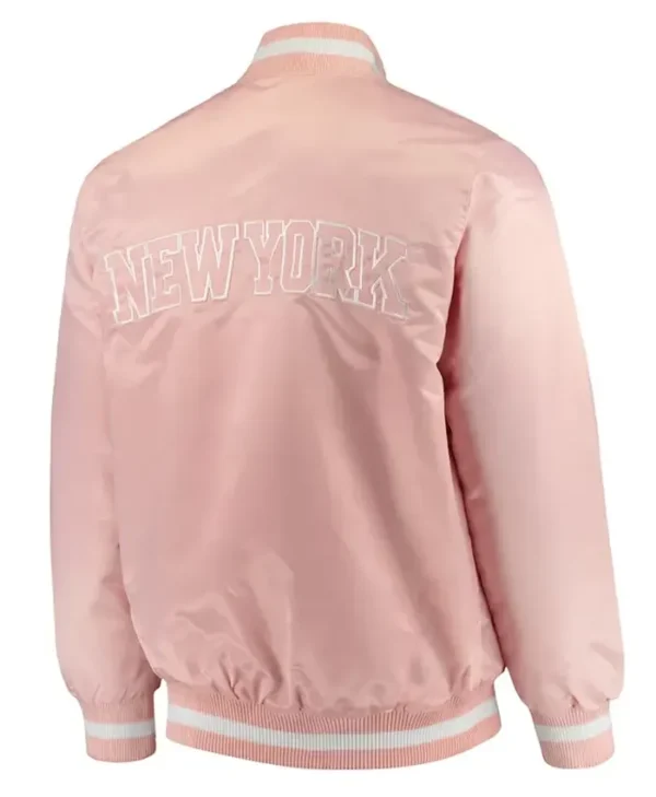 Ny Knicks Pink Satin Jacket