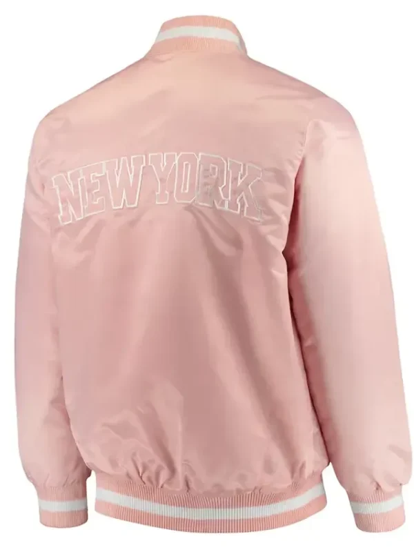 Ny Knicks Pink Satin Jacket
