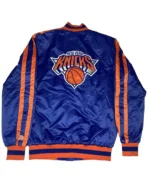Ny Knicks Striped Blue Satin Jacket