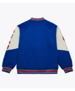 Ny Knicks Team History Royal Vintage Logo Varsity Jacket