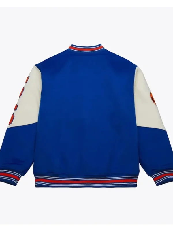 Ny Knicks Team History Royal Vintage Logo Varsity Jacket