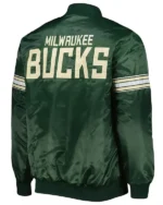 Pick & Roll Milwaukee Bucks Hunter Green Satin Jacket