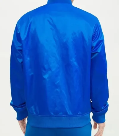 Royal New York Knicks Wordmark Satin Jacket