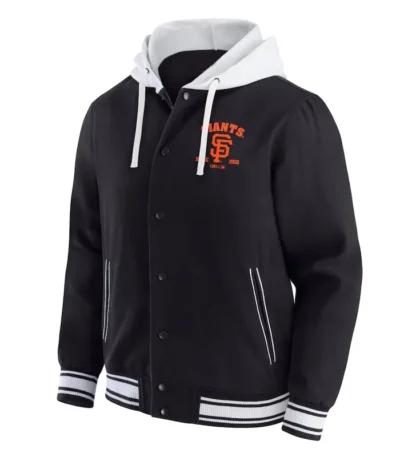 San Francisco Giants Black Cotton Hooded Jacket