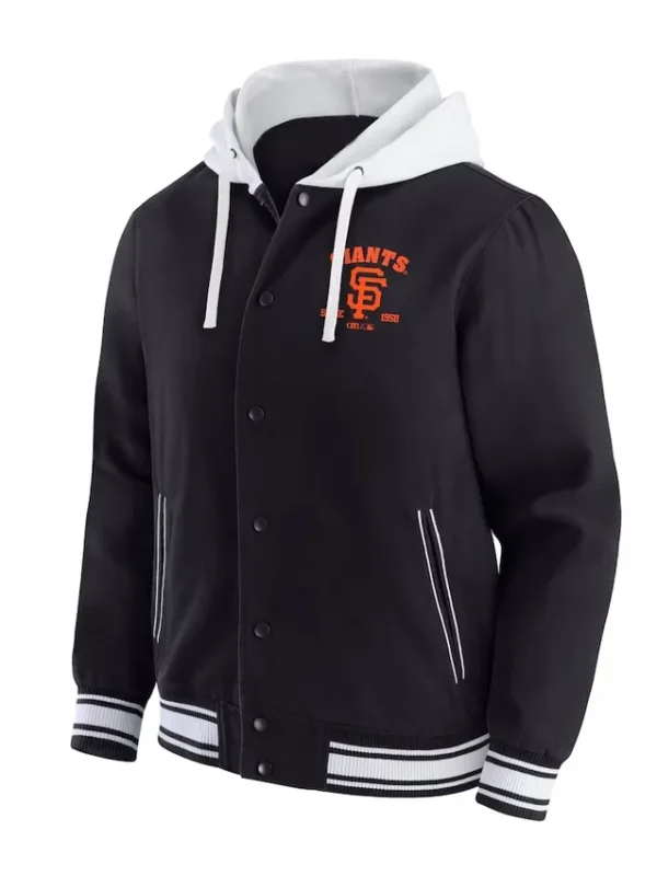San Francisco Giants Black Cotton Hooded Jacket