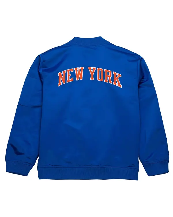 Vintage New York Knicks Logo Royal Lightweight Satin Jacket