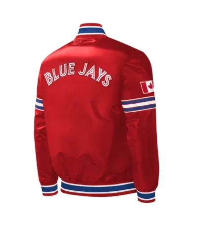 Toronto Blue Jays Red Canada Day Satin Jacket