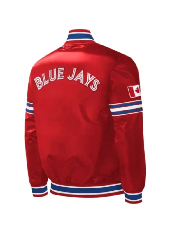 Toronto Blue Jays Red Canada Day Satin Jacket