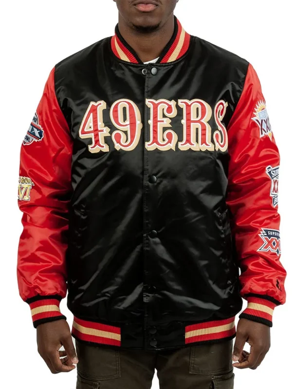 Champs Patches San Francisco 49ers Satin Jacket