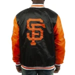 Champs Patches San Francisco Giants Black-Orange Satin Jacket