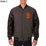 Charcoal-Black San Francisco Giants Varsity Jacket