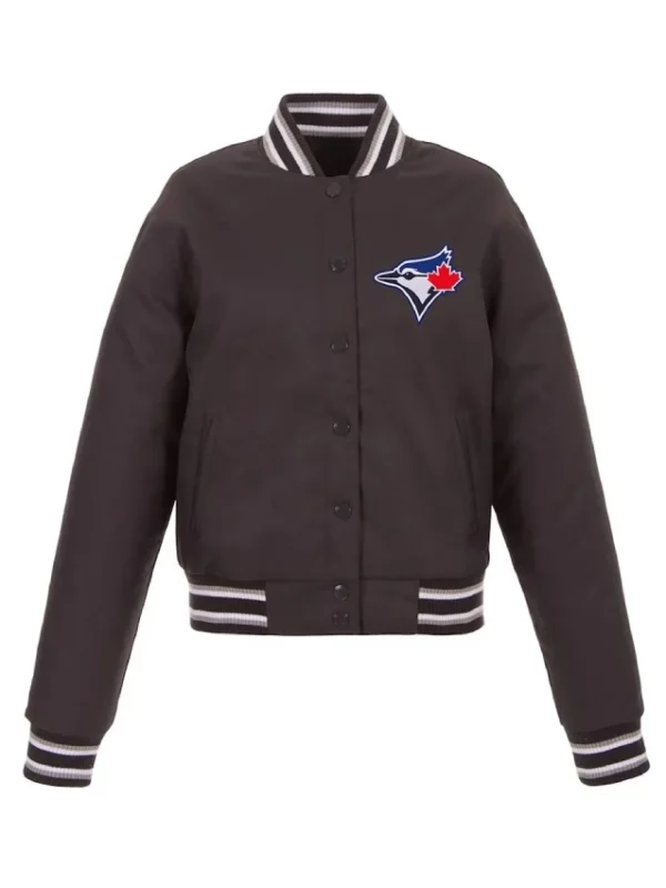 Charcoal Toronto Blue Jays Poly-Twill Jacket