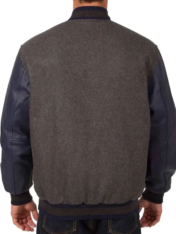 Tampa Bay Rays Charcoal and Navy Varsity Jacket