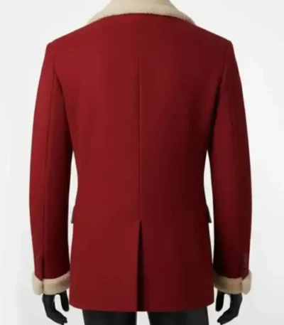 Christmas Red Wool Blazer for Men