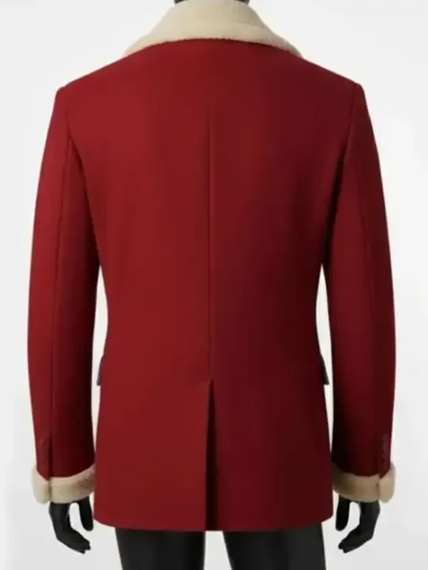 Christmas Red Wool Blazer for Men