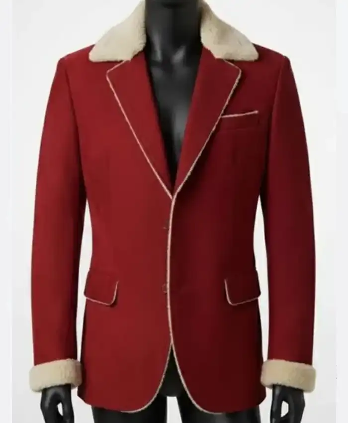 Christmas Red Wool Blazer for Men Christmas Red Wool Blazer for Men